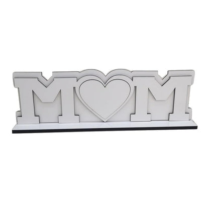 SCCFMM 5 Pack Sublimation Blank MDF Photo Frame Mom Picture Frame Gifts for Mothers Day DIY Print Photo Sign Wall Frame Poster Desktop Souvenir for Mom Birthday