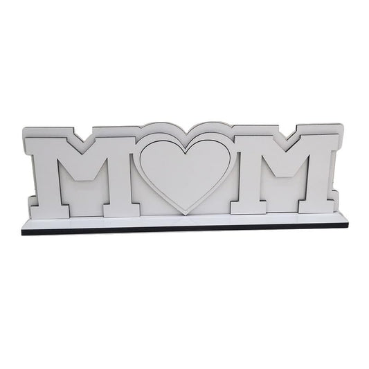 SCCFMM 5 Pack Sublimation Blank MDF Photo Frame Mom Picture Frame Gifts for Mothers Day DIY Print Photo Sign Wall Frame Poster Desktop Souvenir for Mom Birthday
