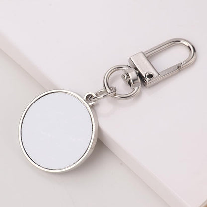 SCCFMM 40pcs Metal Sublimation Rotate Keychain Sublimation Blanks Bulk for Keychains, Sublimation Ornament Blanks for Heat Press Printing,DIY Handmade Crafts Sublimation Keychains
