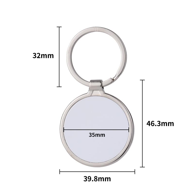 SCCFMM 30pcs Sublimation Blank Metal Keychain Bulk Sublimation Blanks Keychain with Key Ring Heat Transfer Keychains for Christmas Valentine Graduation Day Present