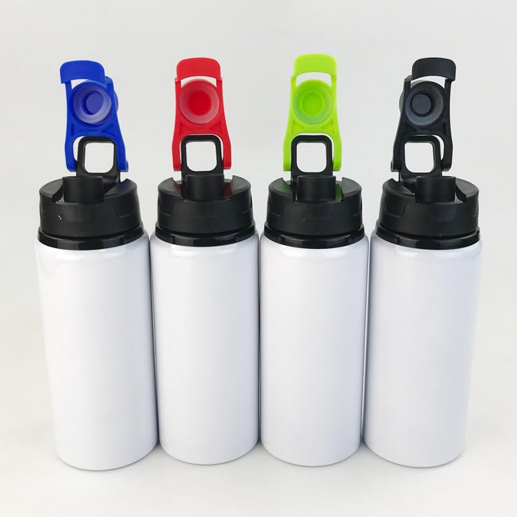SCCFMM 8 Pack 20 oz Sublimation Blank Tumblers Outdoor Sport Bottles Aluminium Water Bottle with Color Straw Lid Blank Tumbler Heat Tape for DIY Heat Transfer