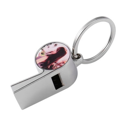 Sublimation Blank Coach Whistle,20Pack Sublimation Football Referee Whistle with Keyring for Emergency Sports Training