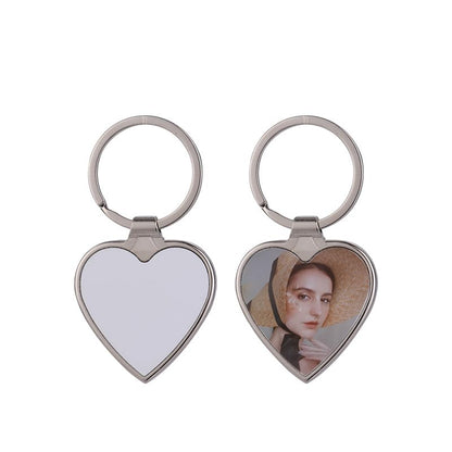 SCCFMM 30pcs Sublimation Blank Metal Keychain Bulk Sublimation Blanks Keychain with Key Ring Heat Transfer Keychains for Christmas Valentine Graduation Day Present