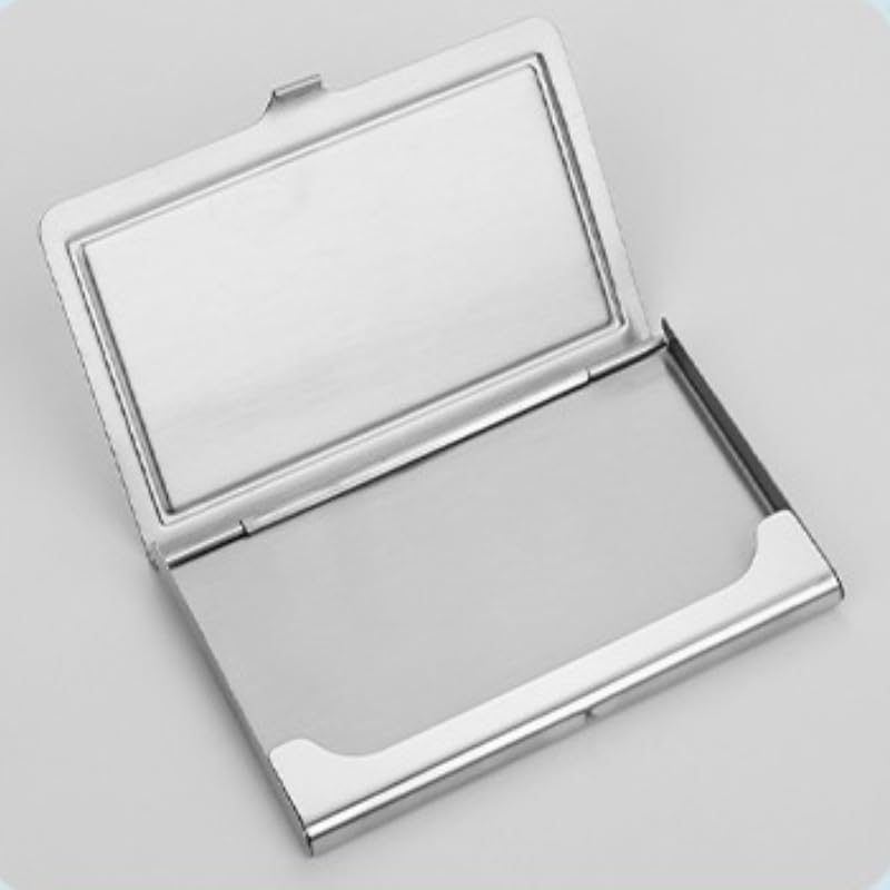 SCCFMM 10 Pcs Sublimation Blank Zinc Alloy Business Card Holder Metal Organizer Card Case Pocket DIY Heat Transfer Blank Card Carrier Case DIY Business Card Case for Men Women