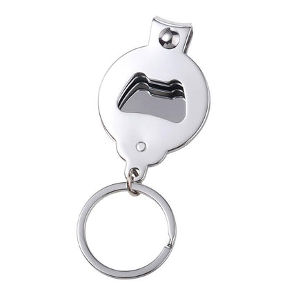 SCCFMM 20 Set Sublimation Blank Multi Function Nail Clipper Keychain with Nail Bottle Opener Keychain DIY Heat Transfer Print for Party Wedding Favor Gift Decorations Souvenirs Guest