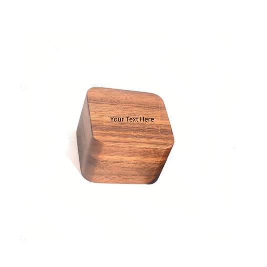 SCCFMM Custom Logo Laser Engraved Handmade Wood Ring Box for Wedding day Ring Boxes Small Engraved TEXT for Wedding Ceremony Ring Storage Box