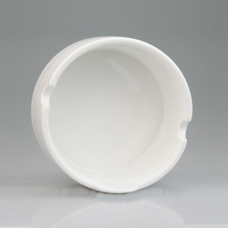 4 Pack Sublimation Blank White Ceramic Ashtrays for Cigarettes, DIY Heat Transfer Print Round Ceramic Holder for Tabletop Patio Indoor Fancy Gift for Smokers Home Office Desktop