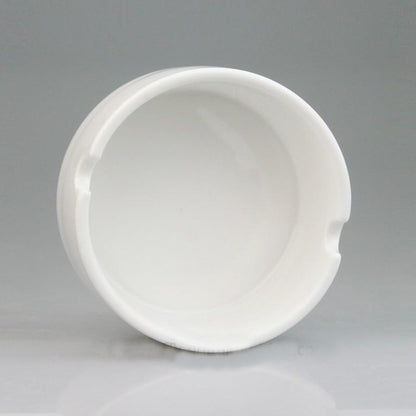 4 Pack Sublimation Blank White Ceramic Ashtrays for Cigarettes, DIY Heat Transfer Print Round Ceramic Holder for Tabletop Patio Indoor Fancy Gift for Smokers Home Office Desktop