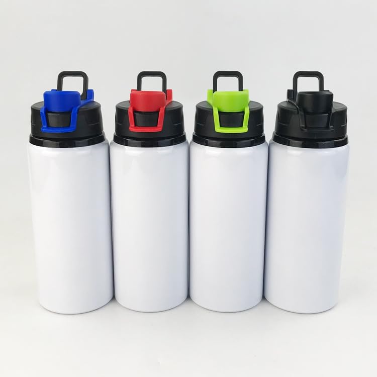 SCCFMM 8 Pack 20 oz Sublimation Blank Tumblers Outdoor Sport Bottles Aluminium Water Bottle with Color Straw Lid Blank Tumbler Heat Tape for DIY Heat Transfer