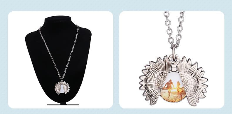 SCCFMM 20 set Sublimation Blank Necklace with Chain Set Blank Pendant Necklace Rhinestone Wing Shape Bezel Pendant Tray With Sublimation Aluminium Sheet for DIY Heat Transfer Print