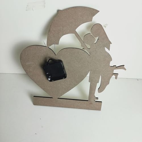 3 Pcs Sublimation Blank Wall Clock MDF Heart Shape Sublimation Print DIY Heat Transfer Wall Clocks Silent Non Ticking Battery Operated Decorative for Home Kitchen Office Hotel