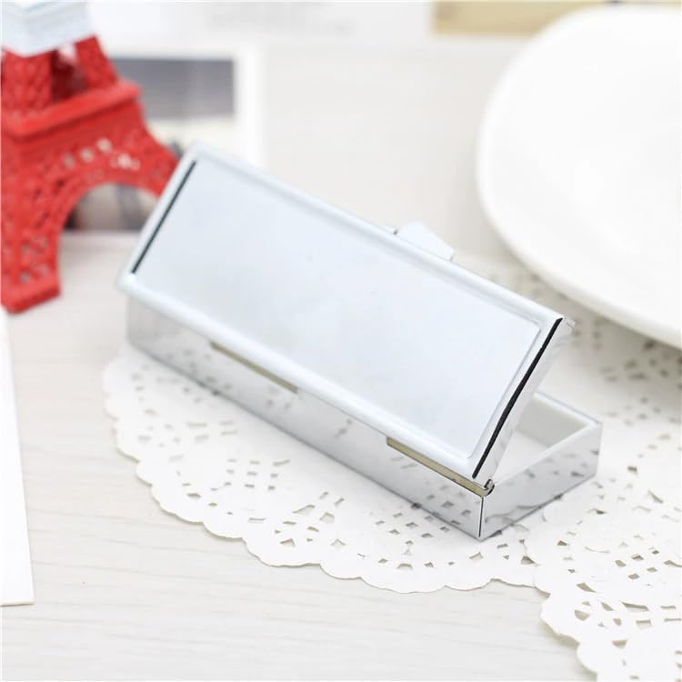 20pcs Rectangle 3 Compartment Sublimation Blank Pill Box Metal Medicine Pill Case One Week,DIY Print Portable Pocket or Purse Pill Box for Sublimation Print