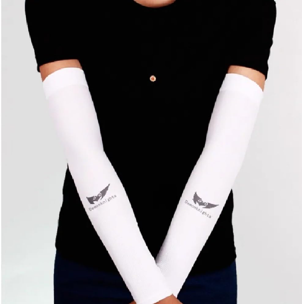 20 Pairs Sublimation Blank White Arm Sleeves, UV Sun Protection Cooling Polyester Arm Sleeves Sublimation DIY Heat Transfer Print for Women Driving, Golfing, Fishing, Cycling, Hiking, Sports