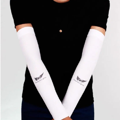 20 Pairs Sublimation Blank White Arm Sleeves, UV Sun Protection Cooling Polyester Arm Sleeves Sublimation DIY Heat Transfer Print for Women Driving, Golfing, Fishing, Cycling, Hiking, Sports