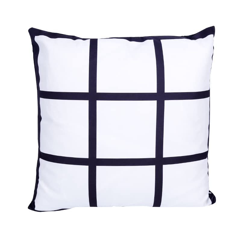 20Pieces Sublimation Blanks 9 Panel Pillow Case DIY Polyester Cushion Cover 15.7 x 15.7 Inch for Sublimation Heat Transfer Printing Sofa Couch No Pillow Insert