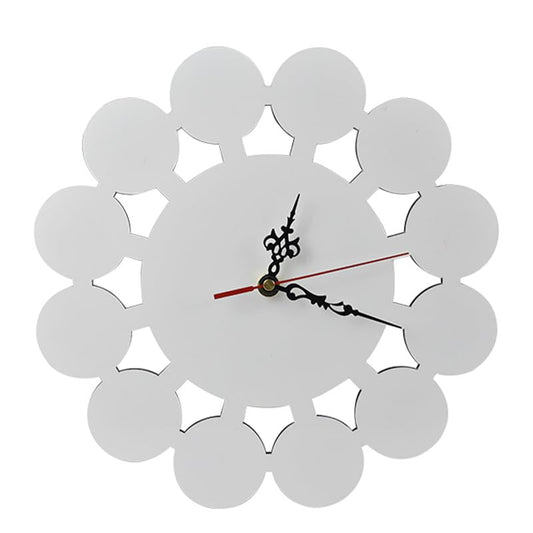 3 Pcs Sublimation Blanks Wall Clock MDF Round Sublimation DIY Heat Transfer Wall Clocks Silent Non Ticking Battery Operated Decorative Wall Clock for Home Kitchen Office Hotel