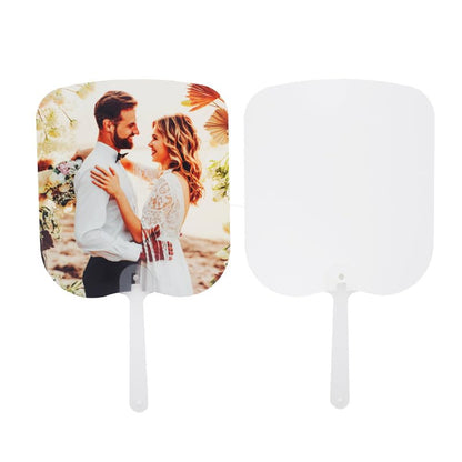 40 Pieces Sublimation Blank Church Fans Handheld Set, Double-Sided Sublimation Fans，PET Plastic Blank Handheld Fan for Church Parties and Crafting for DIY Heat Transfer Print