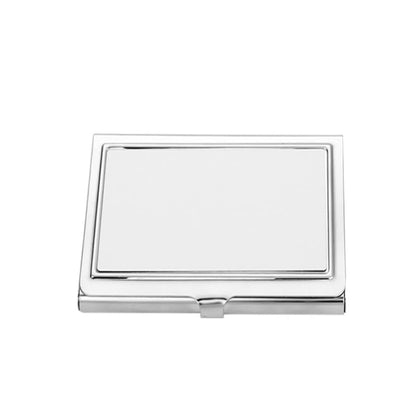SCCFMM 10 Pcs Sublimation Blank Zinc Alloy Business Card Holder Metal Organizer Card Case Pocket DIY Heat Transfer Blank Card Carrier Case DIY Business Card Case for Men Women