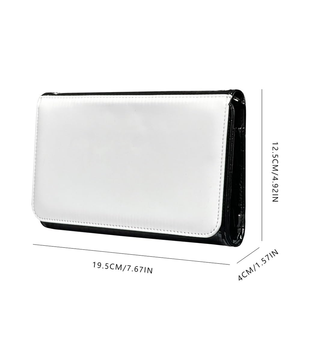 3 Pack Sublimation Blank Wallet With Shoulder Strap Women's Zipper Card Holder Storage Bag Sublimation PU Leather Women's Travel Clutch Wristband DIY Craft Shoulder Bag