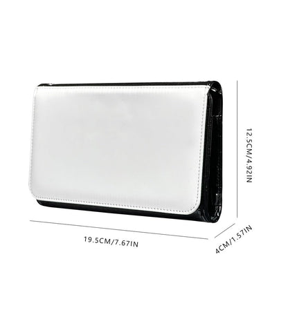 3 Pack Sublimation Blank Wallet With Shoulder Strap Women's Zipper Card Holder Storage Bag Sublimation PU Leather Women's Travel Clutch Wristband DIY Craft Shoulder Bag