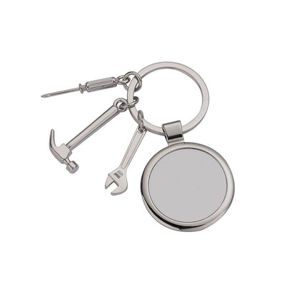 SCCFMM 20pieces Sublimation Blank Keychain with Screwdriver Tools DIY Heat Transfer Keychains for Father's Days Christmas Valentine Graduation Day Present