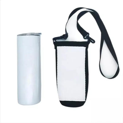 SCCFMM 5 pack Sublimation blanks Neoprene Water Bottle Bag Carrier, 20oz cup sleeve,Insulated Neoprene cup case,Diy Heat Transfer Print ideal for diameter 60mm-90mm cup