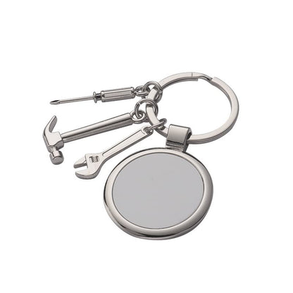 SCCFMM 20pieces Sublimation Blank Keychain with Screwdriver Tools DIY Heat Transfer Keychains for Father's Days Christmas Valentine Graduation Day Present