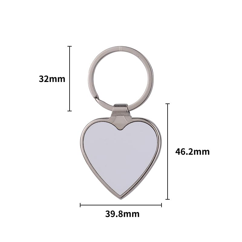 SCCFMM 30pcs Sublimation Blank Metal Keychain Bulk Sublimation Blanks Keychain with Key Ring Heat Transfer Keychains for Christmas Valentine Graduation Day Present