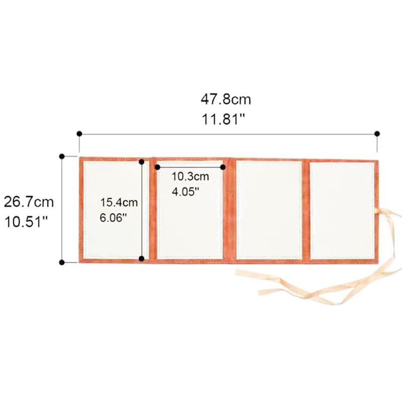 SCCFMM 4 Pack Sublimation Blanks Photo Album Creative 4 * 6 inch PU Leather Folding Photo Frame for 4 Photos DIY Heat Press Print