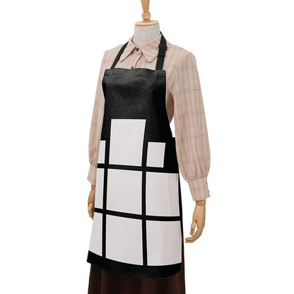 SCCFMM 5 Pack Sublimation Blank 9 Panel Bib Apron Linen Cotton Kitchen Adults Aprons Diy Heat Transfer Print Unisex White Cooking Kitchen Apron for Restaurant Home