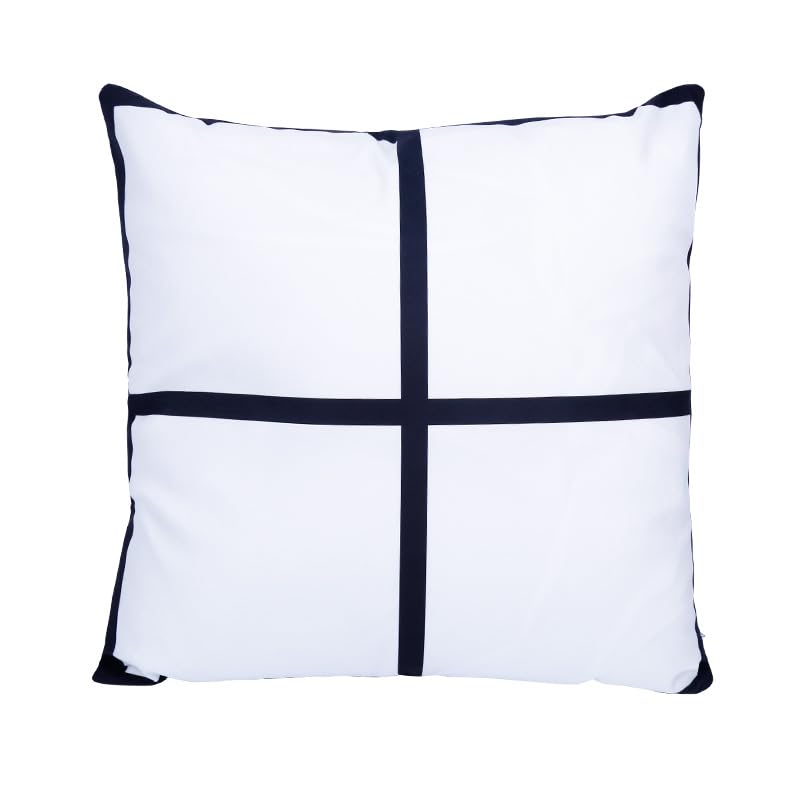 20 Pcs Sublimation Blank 4 Panel Pillow Cases Cushion Cover Throw Pillow Covers for Sublimation Heat Transfer Printing 15.7 x 15.7 Inch with Invisible Zippers DIY No Pillow Insert