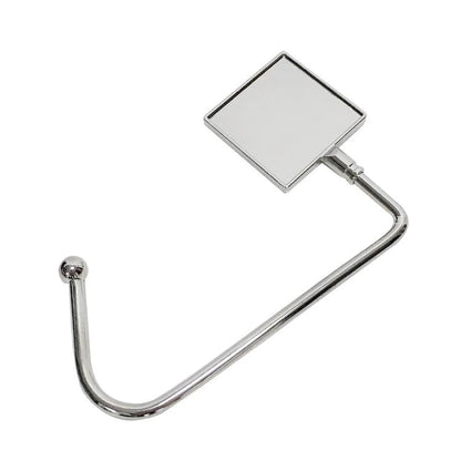 20 Pack Square Shape Sublimation Blank Purse Hook Hanger, Metal Hook Long Handbag Hanger for Table Desk,Portable Bag Holder Under Counter Handbags Hook With Aluminium Parts for DIY Heat Transfer Print
