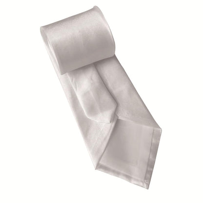 20 Pcs Sublimation Blank White Ties Set for Men DIY Heat Transfer Print Blank Necktie Men's Plain Satin Tie Pure Color Polyester Tie Heat Transfer Neckwear for Wedding Party Formal Occasion 55 Inch