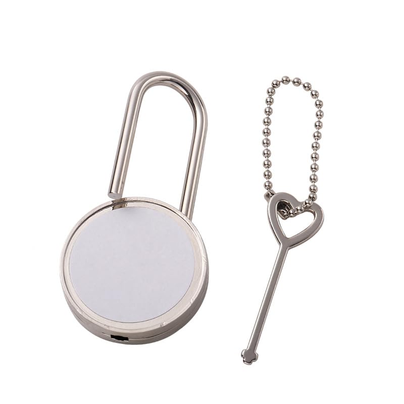 15 Set Sublimation Blank Safety Locks Chest Padlock Mini Locker Small Jewelry Boxes Locker Sublimation Diary Lock Backpack Lock Mini Padlock with Key Metal for DIY Heat Transfer Print