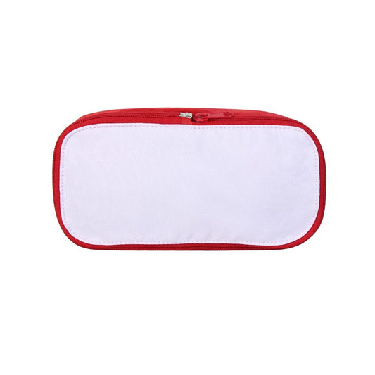 SCCFMM 10Pcs Sublimation Blanks Pencil Case Bags,Travel Makeup Bag Organizer Make Up Bag Removable Lid Design Subliamtion Blank Makeup Bag With Zipper Toiletry Bag DIY Craft Heat Transfer Print (Red)