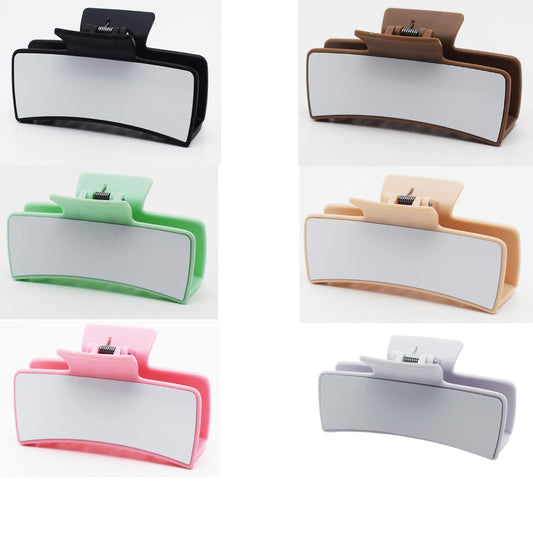12 Pack Sublimation Blanks Non-Slip 3.39 Inch Rectangle Hair Claw Clips for Thin, Thick, Long Hair - DIY Heat Transfer Strong Hold (6 color each 2 pieces)