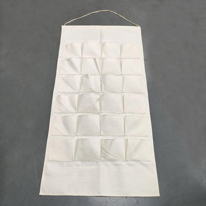 2 Pack Sublimation Blank Linen Cotton Home Decoration Calendar - DIY Heat Transfer Print for Holiday Crafting, Linen Material, 50x25in with 24 Pockets Include Rope and Stick