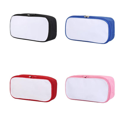 SCCFMM 10Pcs Sublimation Blanks Pencil Case Bags,Travel Makeup Bag Organizer Make Up Bag Removable Lid Design Subliamtion Blank Makeup Bag With Zipper Toiletry Bag DIY Craft Heat Transfer Print (Red)