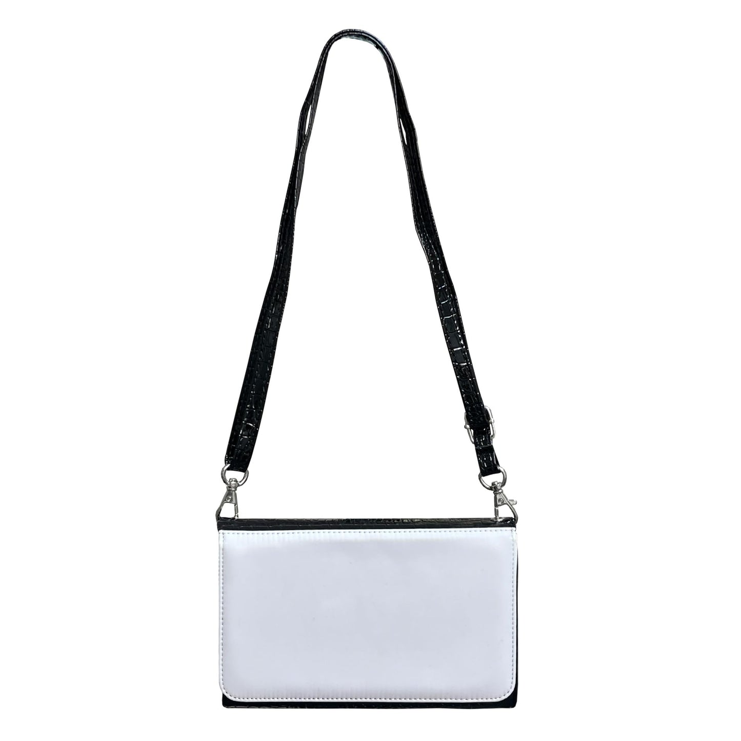 3 Pack Sublimation Blank Wallet With Shoulder Strap Women's Zipper Card Holder Storage Bag Sublimation PU Leather Women's Travel Clutch Wristband DIY Craft Shoulder Bag
