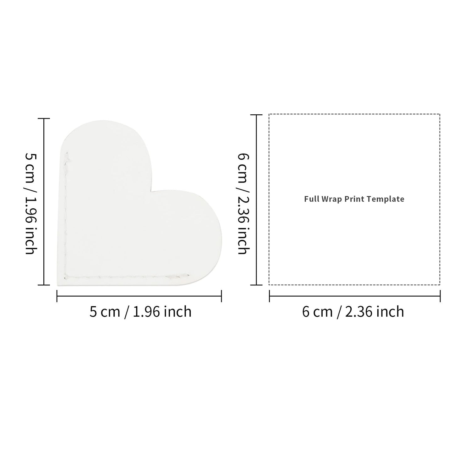30pcs  Sublimation PU Leather Corner Bookmarkers 2" Heart-Shaped White Blanks for Reading Lover Personalized Reading Gifts