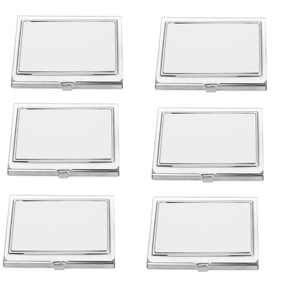 SCCFMM 10 Pcs Sublimation Blank Zinc Alloy Business Card Holder Metal Organizer Card Case Pocket DIY Heat Transfer Blank Card Carrier Case DIY Business Card Case for Men Women
