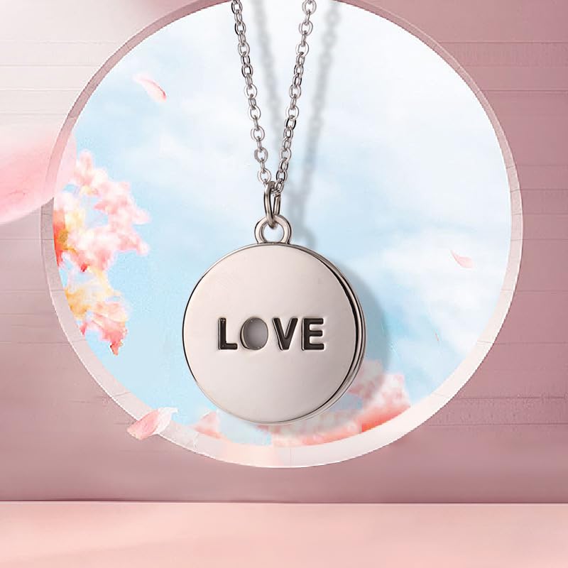 SCCFMM 20 pieces Sublimation Blank Necklace with Chain Set Blank Necklace Rhinestone Heart And Round Shape Bezel Pendant Tray, Sublimation Sheet for DIY Heat Transfer Print