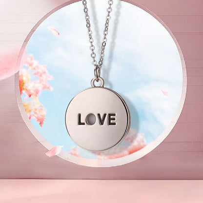 SCCFMM 20 pieces Sublimation Blank Necklace with Chain Set Blank Necklace Rhinestone Heart And Round Shape Bezel Pendant Tray, Sublimation Sheet for DIY Heat Transfer Print