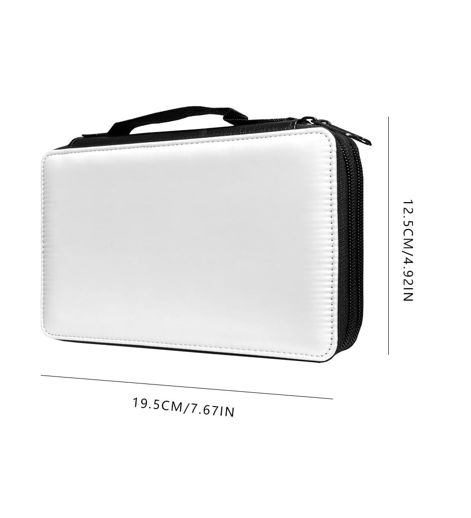 SCCFMM 5 Pieces Sublimation Blanks PU Leather Zipper Cosmetic Bags Pencil Case Larger Capacity Multipurpose DIY Heat Transfer Print Stationery Bag Toiletry Pouch for Sublimation