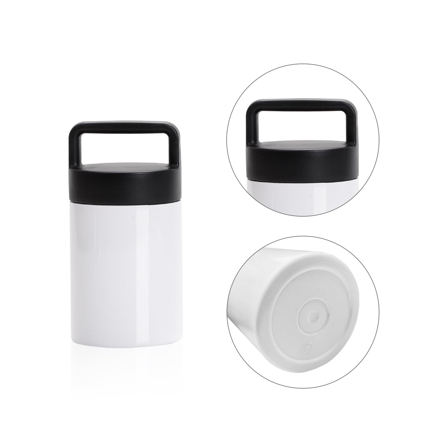 8 Pack Sublimation Kids Tumblers Bulk Food Jars Blanks White 13 OZ Stainless Steel with Portable Handle Lid for Cricut Mug Press Tumbler Heat Press Sublimation Oven Printing