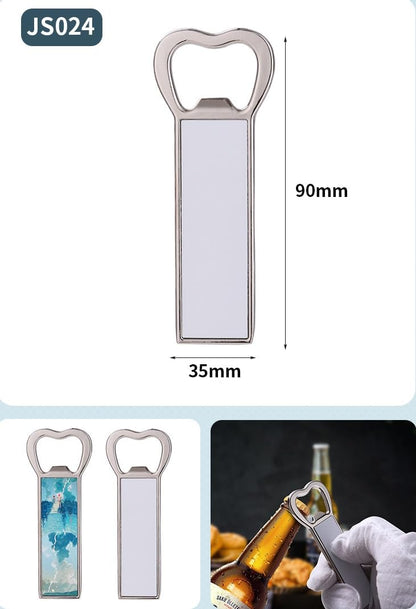 30 Pieces Sublimation Blanks Fridge Magnet with Bottle Opener Funtional, Personalized Photo Gifts Refridge Magnets DIY Heat Transfer for Party Favors Wedding Bestman (30, Rectangle)