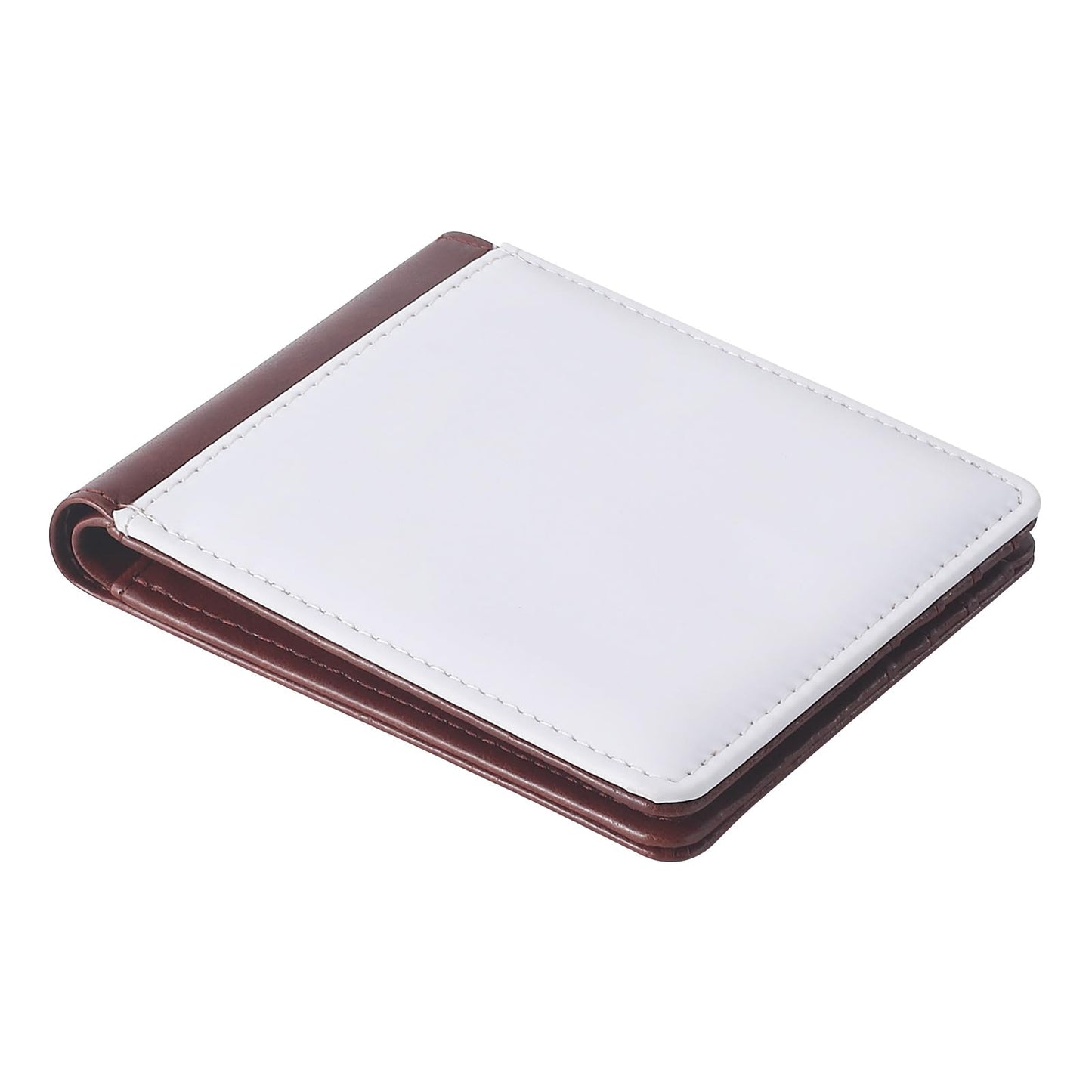 SCCFMM 10 Pieces Sublimation Blanks Brown Color Wallets for Men Card Holder Gifts Wallets DIY Heat Transfer Sublimation Print Wallet DIY Craft for Father's Day