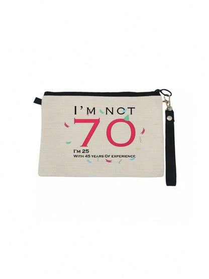 SCCFMM 20 Pack Sublimation Blanks Linen Makeup Bags With Wristband DIY Heat Transfer Print Cosmetic and Pencil Pouches, Multi-Purpose Travel Toiletry Zipper Bags for Crafting and Personalization