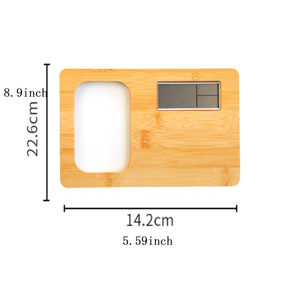 SCCFMM 3 pcs Sublimation Blank Wood Photo Frame with Electric Clock DIY Heat Transfer Print Desktop Wooden Photo Frame Clock with Display (Oval)