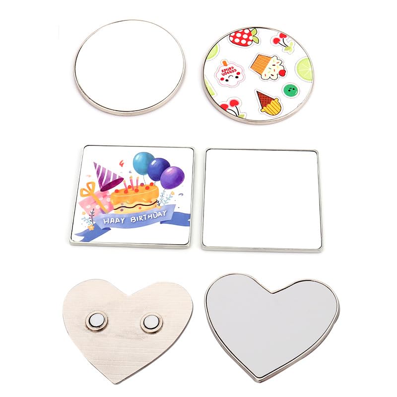 15 Pack Sublimation Magnet Blanks Metal Refrigerator Magnets - Zinc Alloy Personalized DIY Heat Transfer Print Fridge Magnet Sublimation Blanks Products for Kitchen Office Decorative